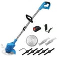 thumbnail image 1 of 21V Telescopic Handheld Cordless Grass Trimmer Electric Lawn Mower 1500mAh Rechargeable Battery Fast Multi Function Power Trimmer with / Stainless Steel Blade, Circular US Plug 1 Battery, 1 of 7