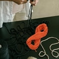 thumbnail image 4 of WEUVEB Hand Woven Orange Cotton Rope for DIY Crafts Handmade Tapestry Woven Bag Drawstring Cord, 4 of 6