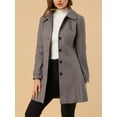 thumbnail image 5 of INSPIRE CHIC Women's Peter Pan Collar Single Breasted Winter Overcoat M Light Brown, 5 of 7