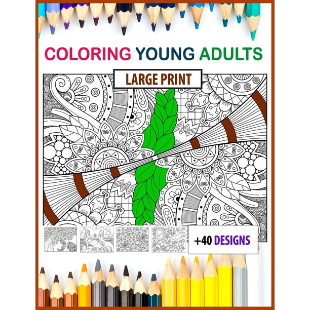 Download coloring young adults : Large Print: adult coloring books ...