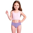 thumbnail image 3 of XinghaiYIDE Girls UPF 50+ Two-Piece Rash Guard Swimsuit,Kids Swim Shorts,Sun Protection Sport Bathing Suit for Toddlers & Kids,Sizes 90-140 A-Purple1, 3 of 9