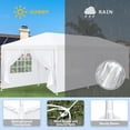 thumbnail image 6 of COBIZI 10x30 Party Tent with 8 Sidewalls Outdoor Canopy Tent for party Patio Camping Gazebo Shelter for Weddings Waterproof Heavy Duty Event Carpa All Season, White, 6 of 10