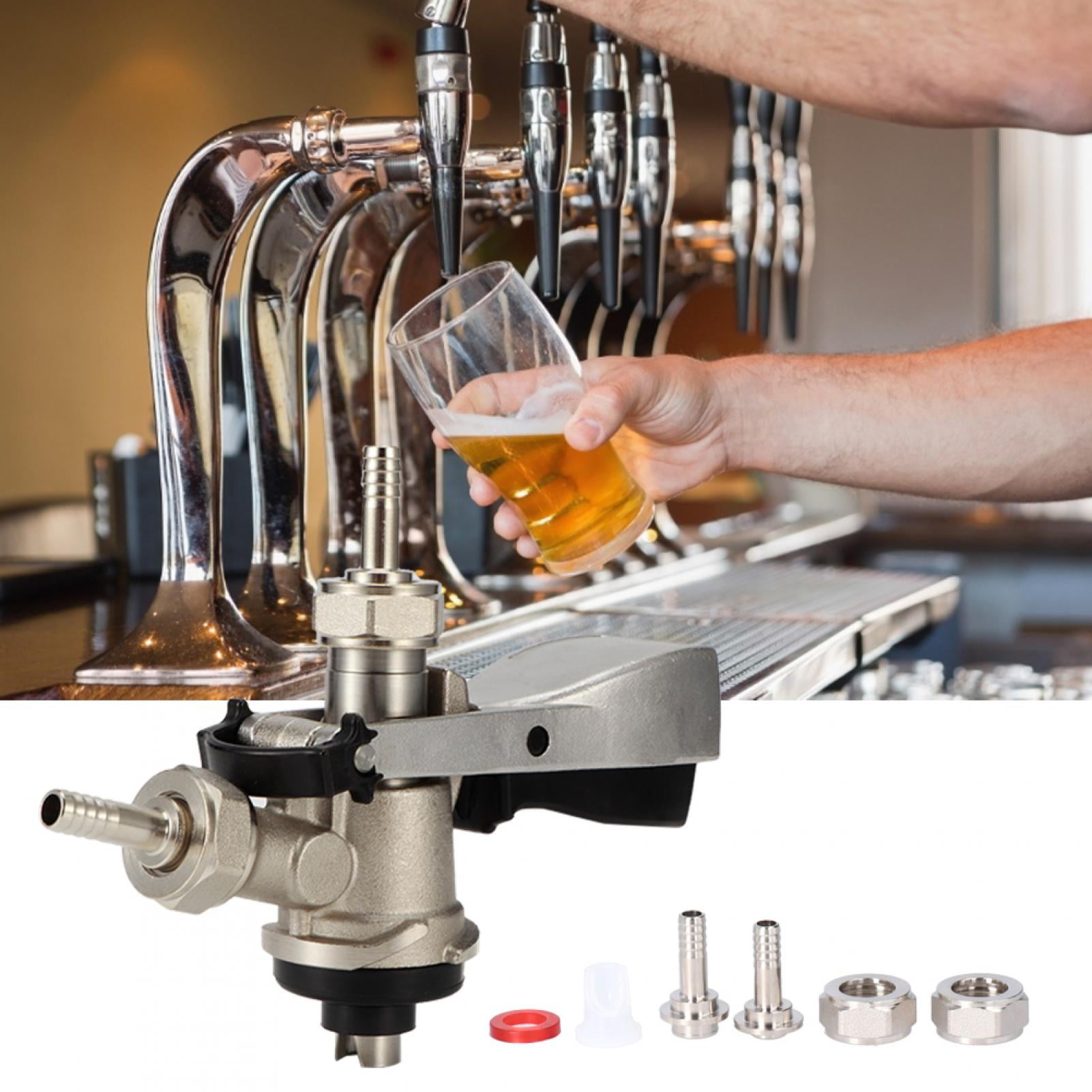 Keg Coupler Durable Beer Tap for Home Bars Pubs Restaurants G5/8 S-Type Draft Beer Brewing Keg Coupler 