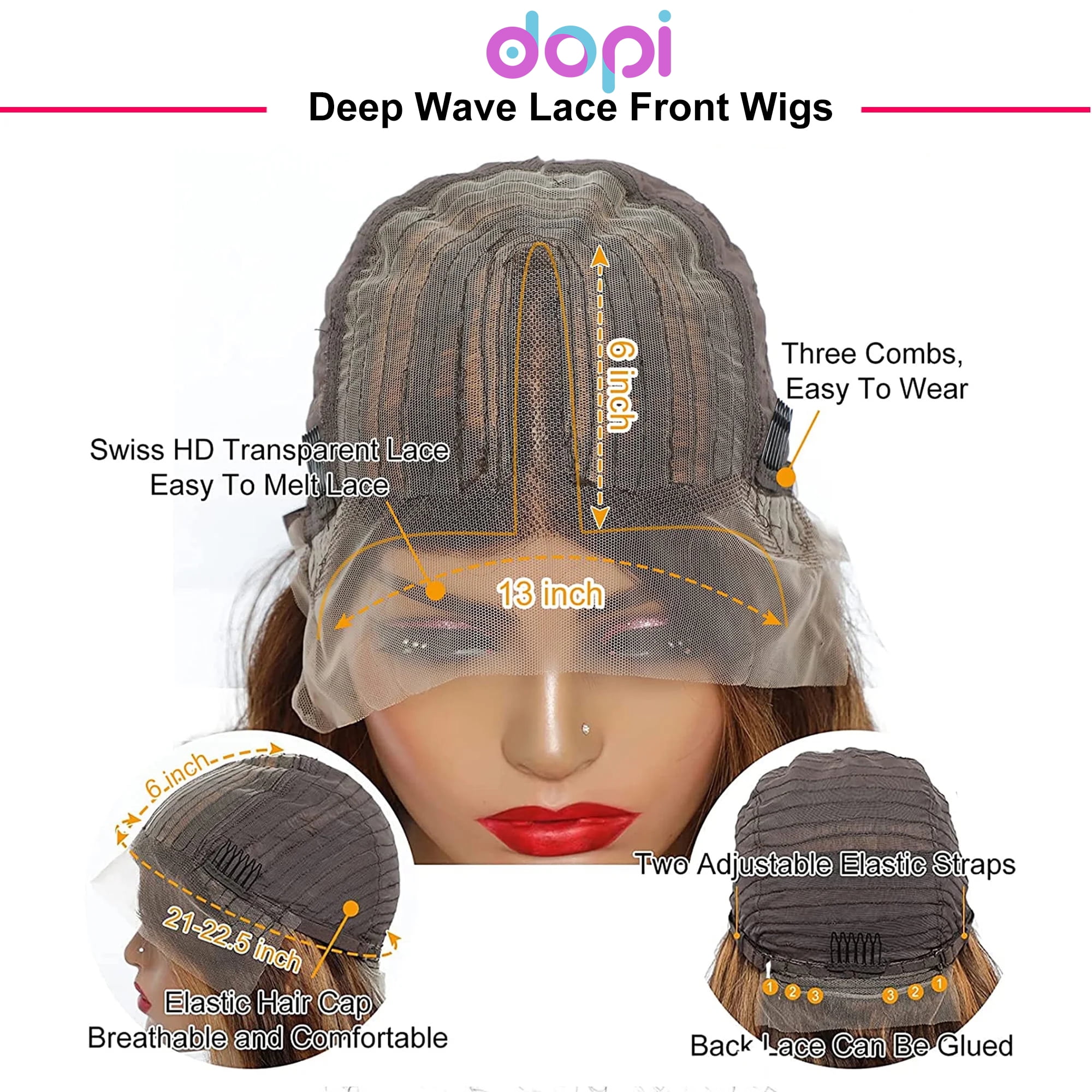 28 Inch Deep Wave Lace Front Wigs Human Hair Hd Lace Frontal Wigs For Black Women Hair 13x6x1 Transparent Lace 250%