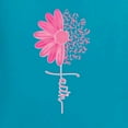 thumbnail image 5 of Wild Bobby, Faith Pink Ribbon Sunflower, Breast Cancer Awareness, Men Graphic Tee, Light Turquoise, 5X-Large, 5 of 5