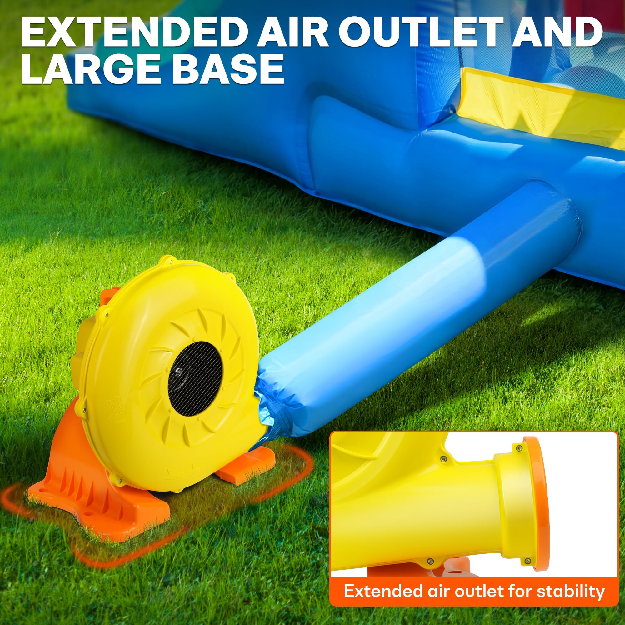 1500W 2HP Inflatable Bounce House Blower Air Blower for Inflatable Castle, Water Slides Air Sofas
