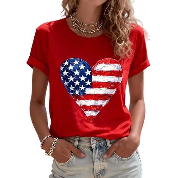 Levmjia Womens Top Printed Patriotic T Shirt 250th Anniversary Graphic Short Sleeve V Neck Casual Soft Breathable Polyester Blouse For Summer