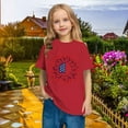 thumbnail image 5 of GERsome Boys Girls 4th of July Short Sleeve Crew Neck T-Shirts Unisex Kids American Flag Graphic Tee Funny USA Patriotic Tops, Sizes 9-10 Years, 5 of 9