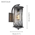 thumbnail image 2 of Xtricity - Applique d'Extérieur, 16.5'' de Hauteur, de la Collection Montcalm, Noir, 2 of 3