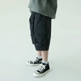 thumbnail image 4 of Kids Boy Cargo Shorts Lightweight Casual Elastic Waist Summer Shorts with Pocket Boys Soccer Shorts 8-9 Years Boys Clothes, 4 of 5