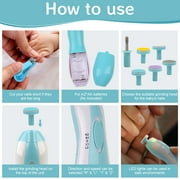 Baby Healthcare and Grooming Kit, Electric Safety Nail Trimmer Baby Nursery Kit, Newborn Care Kits with Hair Brush Comb for Newborn Infant Toddlers Baby Boys Girls Kids,Baby Shower Gifts, Blue