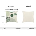 thumbnail image 5 of Boho Summer Outdoor Pillow Covers 18 x 18 Inch, Sage Green Leaf Decor Throw Pillows for Couch Bed, Modern Abstract Plant Indoor Farmhouse Decorative Pillowcase Linen Cushion Cover Set of 2, 5 of 6