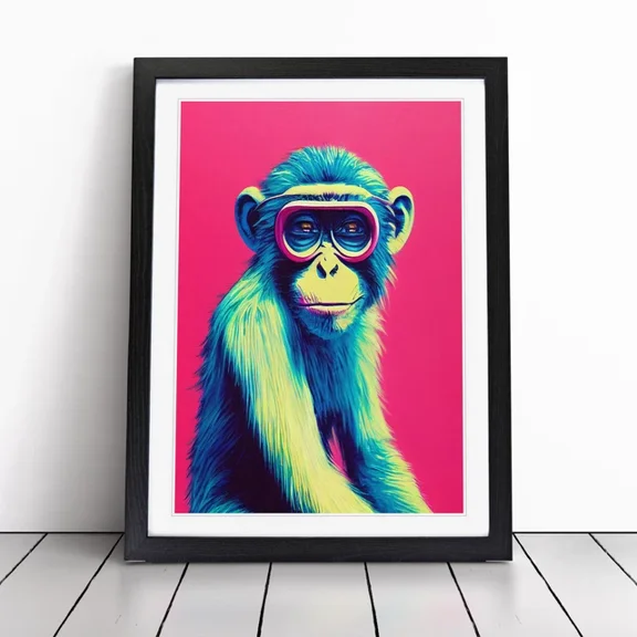 Kna Prints - Poster Colourful Monkey Picture Poster Decor Living Room, UNFRAMED-8x12