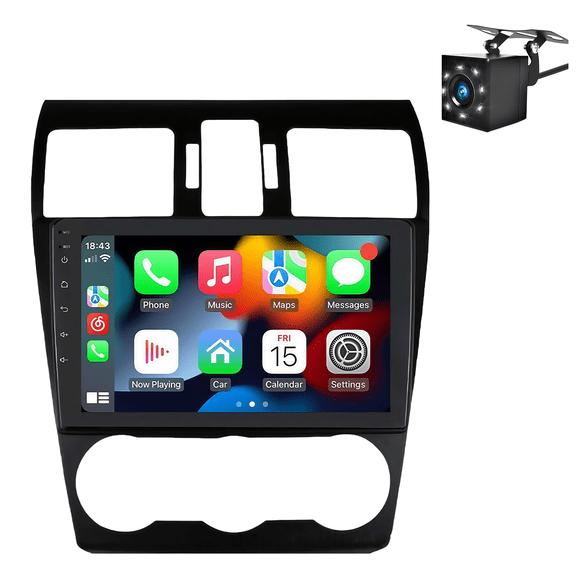 Car Stereo Radio For Subaru Forester Impreza WRX STI, 2+64GB 9 Touch Screen GPS, Car Radio Wireless CarPlay Android Auto, Backup Camera/WiFi/FM/RDS/Bluetooth