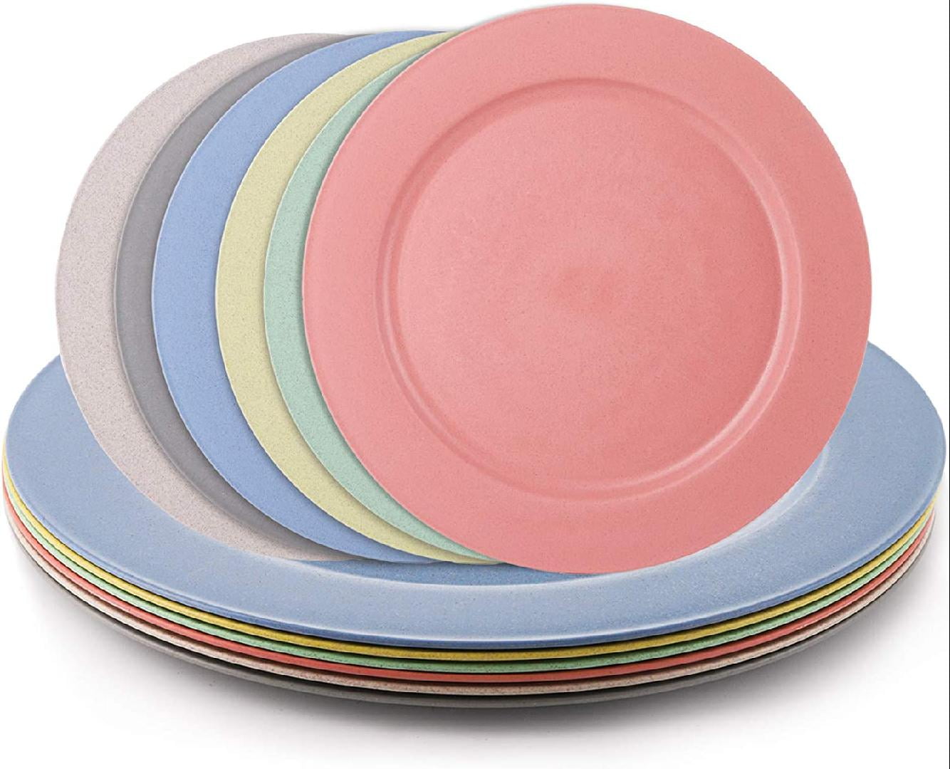6 Pack 10 Inch Wheat Straw Plates, Dishwasher & Microwave Safe Dinner