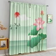 thumbnail image 3 of Lotus Flower Curtains & Drapes 42x63in - Clouds Sun Wild Goose Thermal Insulated Blackout Curtains, Japanese Style Window Treatments for Living Room Bedroom Kitchen Dining Kid Room Balcony, 3 of 6