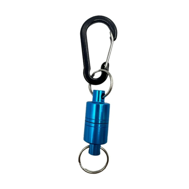 Soporte de Clip de Liberación de Red de Pesca con Mosca, Conector Portátil de Aleación de Aluminio, Hebilla, Accesorio de Pesca, Herramienta, Llavero, azul