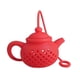 thumbnail image 1 of Inteprter Infusor de té con forma de tetera, reutilizable, de silicona, fácil de limpiar, filtro de hojas, colador de café resistente al Teteras Rojo, 1 of 6