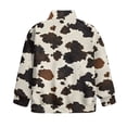 thumbnail image 5 of Uorisanigo Cow Print Girls Half Zip Sweatshirt Fashion Quarter-Zip Pullover Jacket Oversized Sweatshirts Long Sleeve Athletic Tops for Sports and Daily Wear Kids Pullover Jackets, 5 of 7
