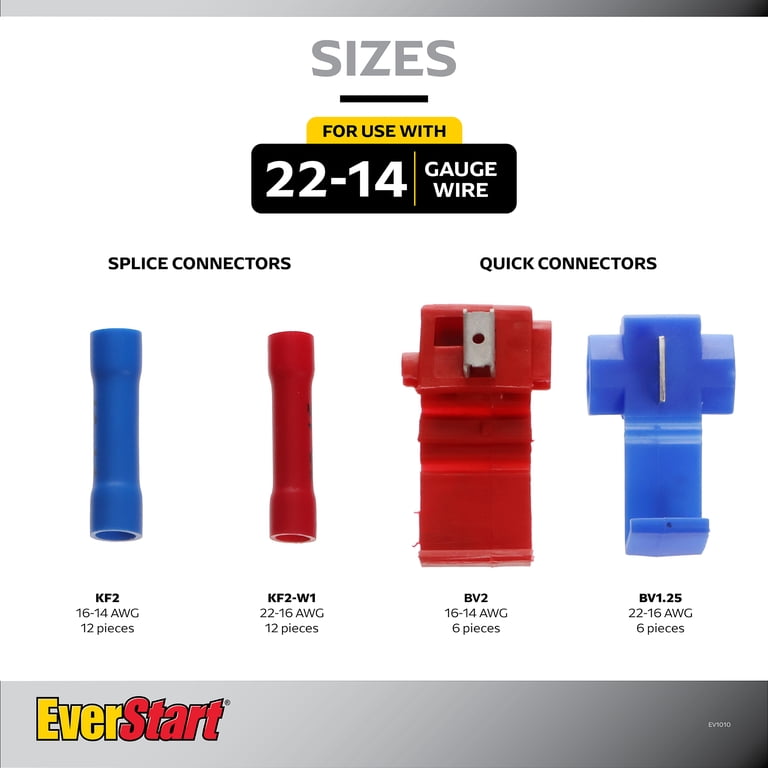 EverStart 36-Piece 22-14GA Assorted Quick Splice Connector Kit for