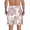 thumbnail image 3 of Yiaed Rose Flowers Print Men's Swim Trunks with Lining Quick Dry Sports Shorts Beach Shorts Boardshorts-3X-Large, 3 of 5