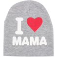 thumbnail image 3 of Gorro de algodón unisex Gorro de punto de mezclilla para bebé para niños Gorro de punto suave para niñas con I Love Mama, 3 of 3