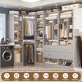 thumbnail image 3 of Homieasy 87.2" Large Corner Closet Organizer - 3 Sets with 4 Drawers, 4 Rods & Heavy-Duty 2000+ lbs Capacity,Gray, 3 of 7