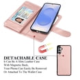 thumbnail image 7 of Tekcoo For Samsung Galaxy S26 Wallet Case with Credit Card Holder for Women Men, Flip PU Leather Wallet Phone Case for Galaxy S26, Detachable Magnetic Kickstand Cover with Wrist Strap, Rose Gold, 7 of 7