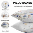 thumbnail image 5 of Throw Pillow Covers 18x18 Inch Set of 2, Spring Floral Waterproof Outdoor Pillow Covers, Elegant Butterfly Summer Botanical Decorative Cushion Pillowcases for Couch, Sofa, Bed, Garden, Patio, 5 of 9