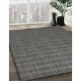 thumbnail image 3 of Ahgly Company Machine Washable Indoor Square Industrial Modern Black Eel Black Area Rugs, 3' Square, 3 of 7