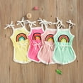 thumbnail image 2 of Toddler Baby Girl Summer Outfit Rainbow Romper Jumpsuit Summer Bodysuit One Piece Clothes, 2 of 7