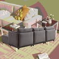 thumbnail image 2 of Modern Minimalist Corduroy Sofa for Living Room (106"L x 33.4'W x 33.4'H), with 2 Comfort Cushions & USB/C Charging Ports, 2 of 22