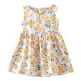 thumbnail image 1 of Robe Fille Tout-Petit Sans Manches Ligne A Robe d'Été Robe Princesse Robes Dessin Animé pour Filles Robe d'Anniversaire Filles, 1 of 4