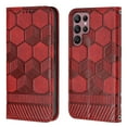 thumbnail image 7 of Nalacover For Samsung Galaxy S23 Ultra Wallet Case,Magnetic Embossed Soccer Ball Pattern PU Leather Flip Kickstand Cash Card Slots Shockproof with Detachable Wrist Strap Cover.Red, 7 of 7