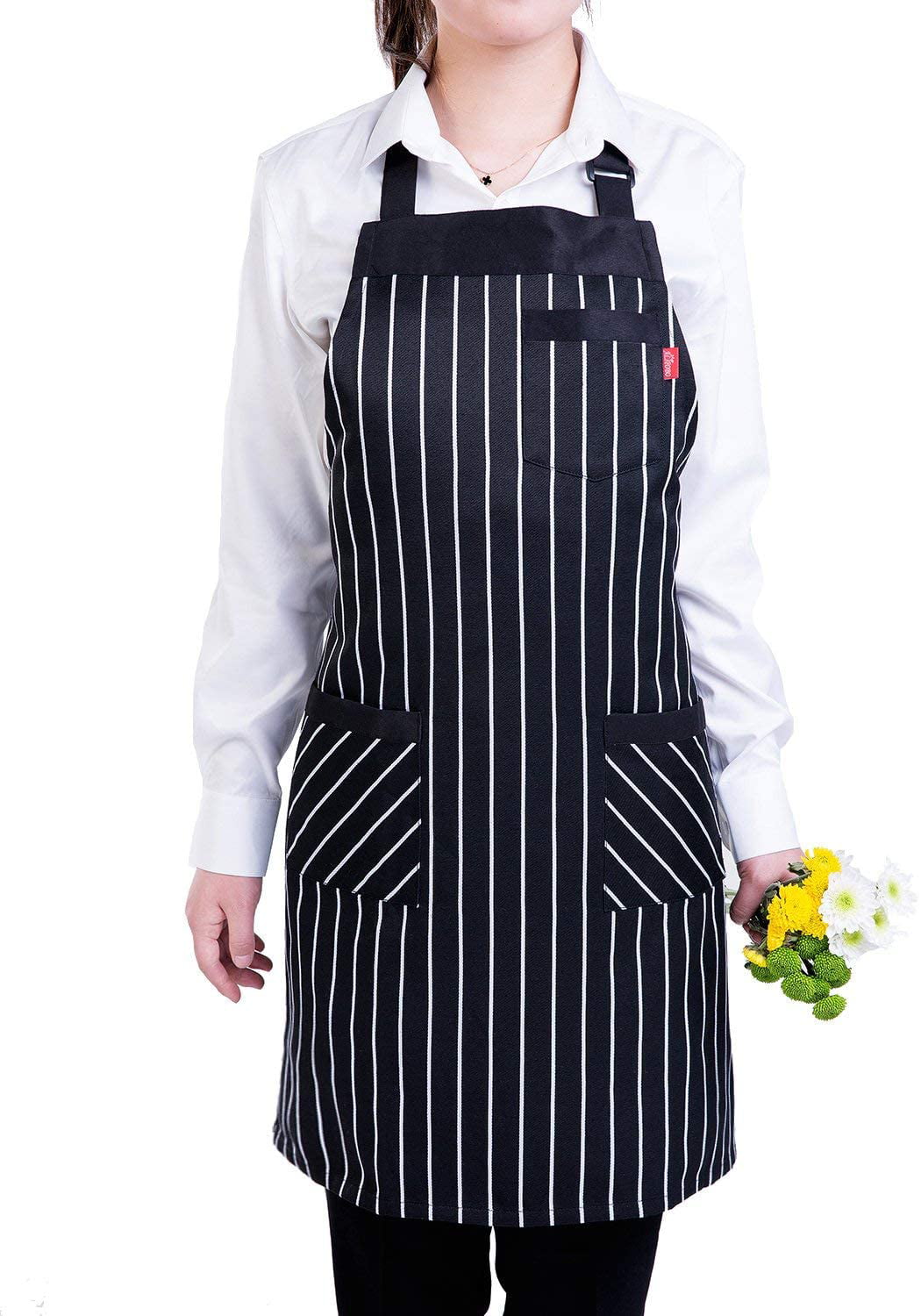 Alipobo Aprons For Women And Men Kitchen Chef Apron With 3 Pockets And 40" Long 