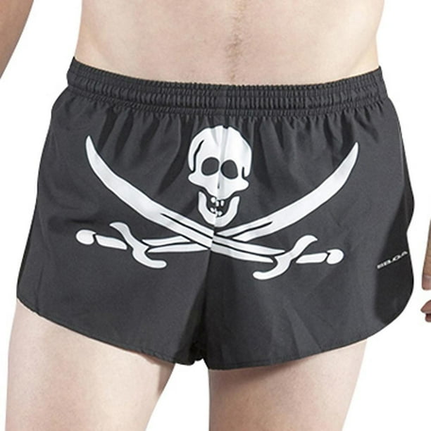 BOA BOA Men's Stretch 1" Elite Printed Split Running Shorts Walmart