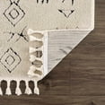 thumbnail image 5 of Hauteloom Thian Living Room, Bedroom Area Rug - Farmhouse - High Pile - Bone, Black - 7'10" x 10', 5 of 11