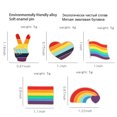 thumbnail image 3 of Set de broches Rainbow Pride, 4 alfileres de aleación esmaltada, 3 of 3