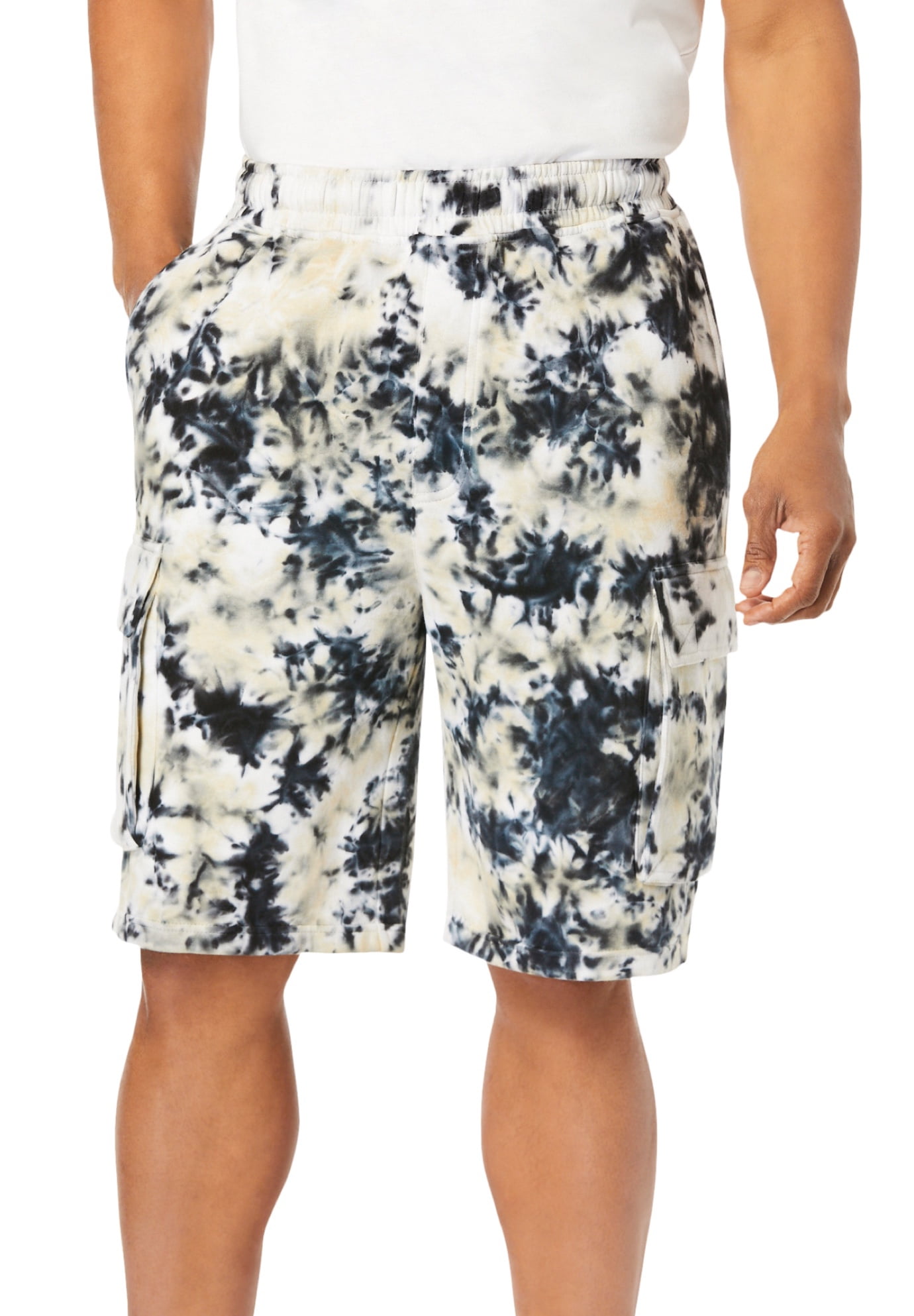 big and tall white cargo shorts