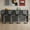 Black, variant on Saddle Adjustable Height 360° Swivel Bar Stools - Set of 4, Snowy White