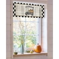 thumbnail image 4 of Valances for Windows Fall Harvest Thanksgiving Day Black Truck Pumpkin Wood Grain Rod Pocket Cafe Window Treatments Valance Curtains for Kitchen Bathroom Laundry Basement Windows 42"x12", 4 of 6