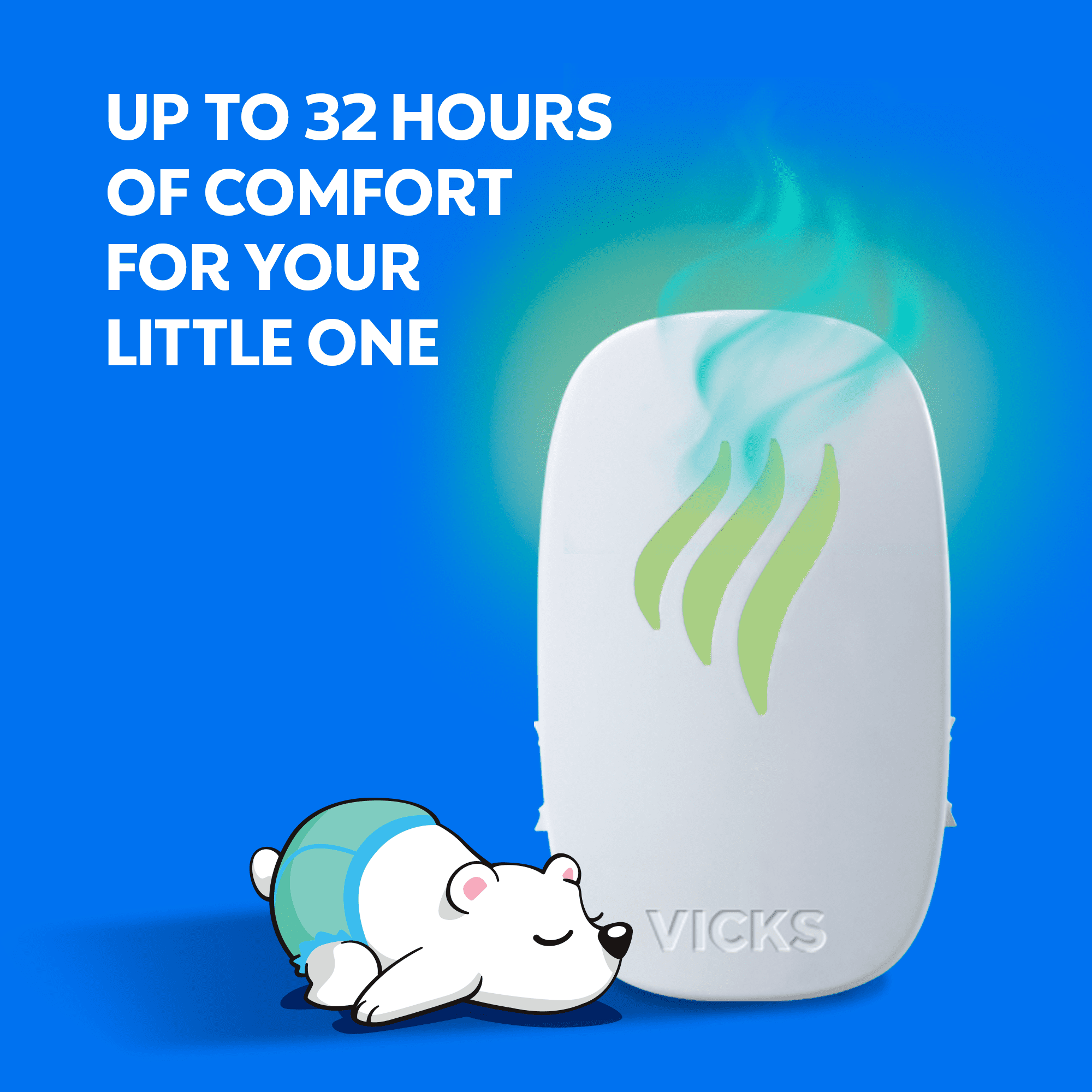 Vicks Baby Waterless Plug-in Vaporizer with Night-Light & 4 Bonus Vapopads