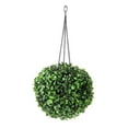 thumbnail image 3 of 2pc LED Lantern Outdoor Garden Hanging Lamp Artificial Leaf Topiary Ball, 3 of 6