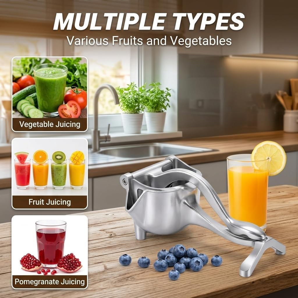 2026 Upgraded Heavy Duty Manual Hand Juicer Squeezer,【Premium Aluminum Alloy】Lemon Squeezer Press for Orange, Lime & Citrus Fruits