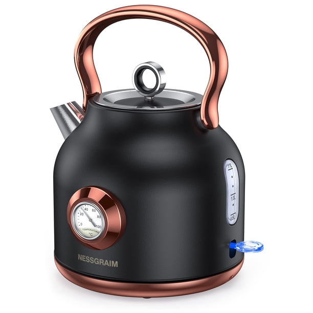 Hervidor eléctrico NESSGRAIM Retro 1.7L de acero inoxidable