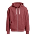 thumbnail image 5 of Waffle Knit Hoodies For Men Full Zip Hooded Cardigan With Pocket Lightweight Loose Fit Athletic Jackets, 5 of 9