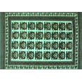 thumbnail image 1 of Ahgly Company Indoor Rectangle Persian Turquoise Blue Traditional Area Rugs, 2' x 4', 1 of 4