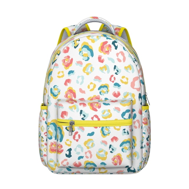 Cheetah Pattern School Backpack Classic Vintage Leopard Design Animal Print Travel Bag for Students