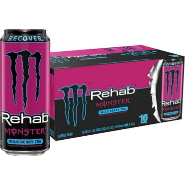 Monster Rehab Wild Berry Tea   Energy, Energy Iced Tea, Energy Drink, 15.5 Ounce (Pack of 15)