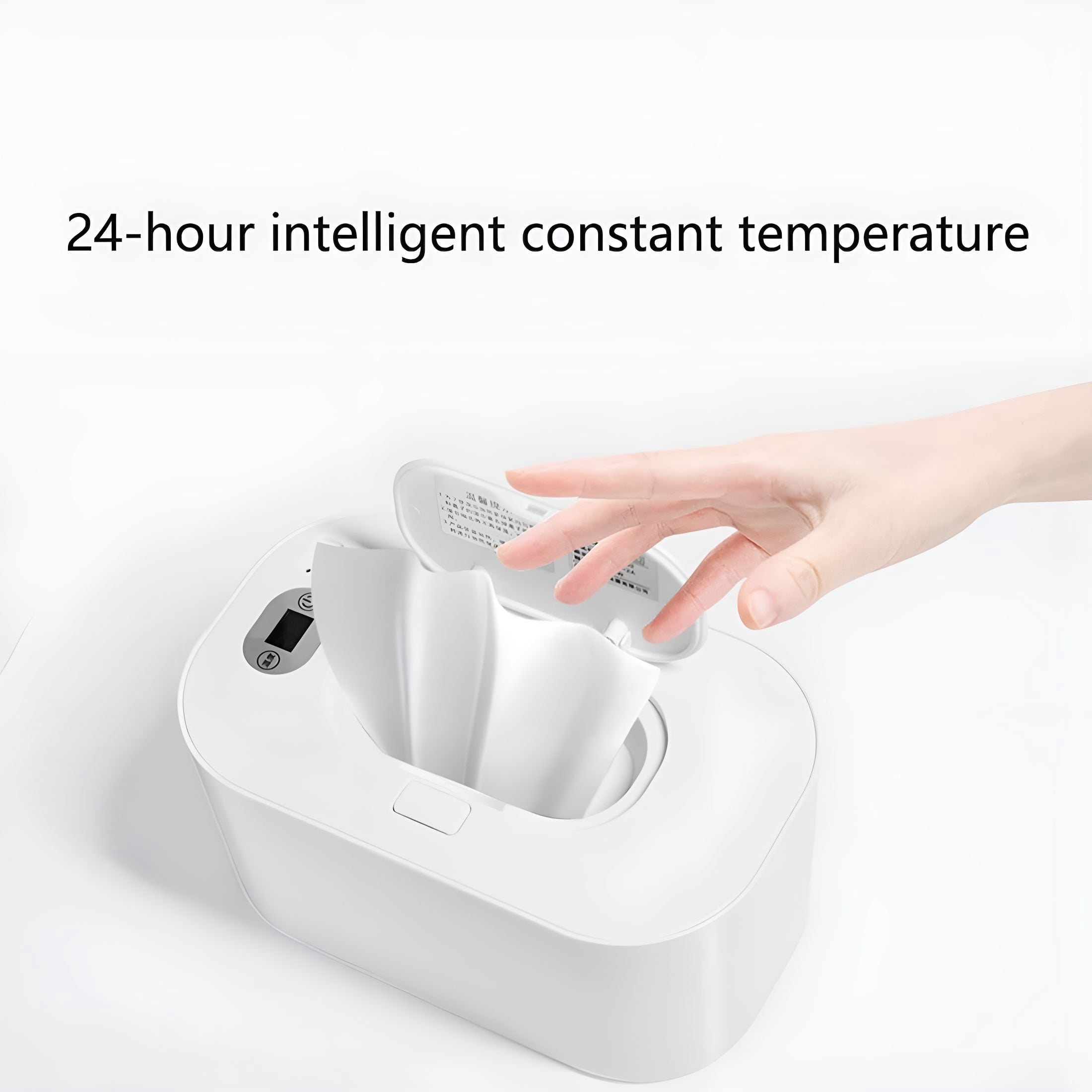 HIBIBUD Wet Wipes Heater,Temperature Adjustable Digital Display Top Heating Lock Large Capacity Baby Wipe Warmer Baby Diaper Wipes Dispenser(Constant Temperature)